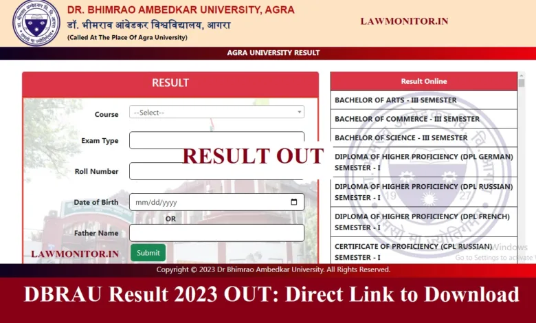 DBRAU Result 2023 OUT, Direct Link to Download