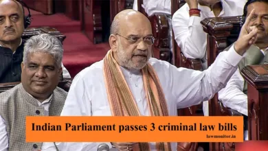 Indian Parliament passes 3 criminal law bills