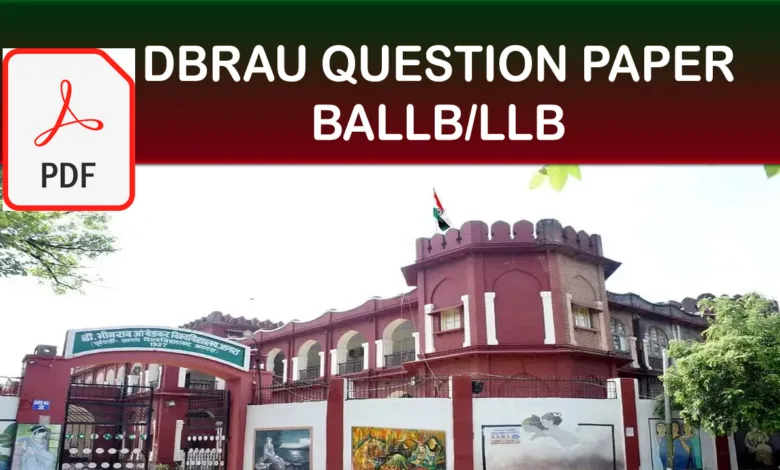 dbrau ballb and llb question paper pdf